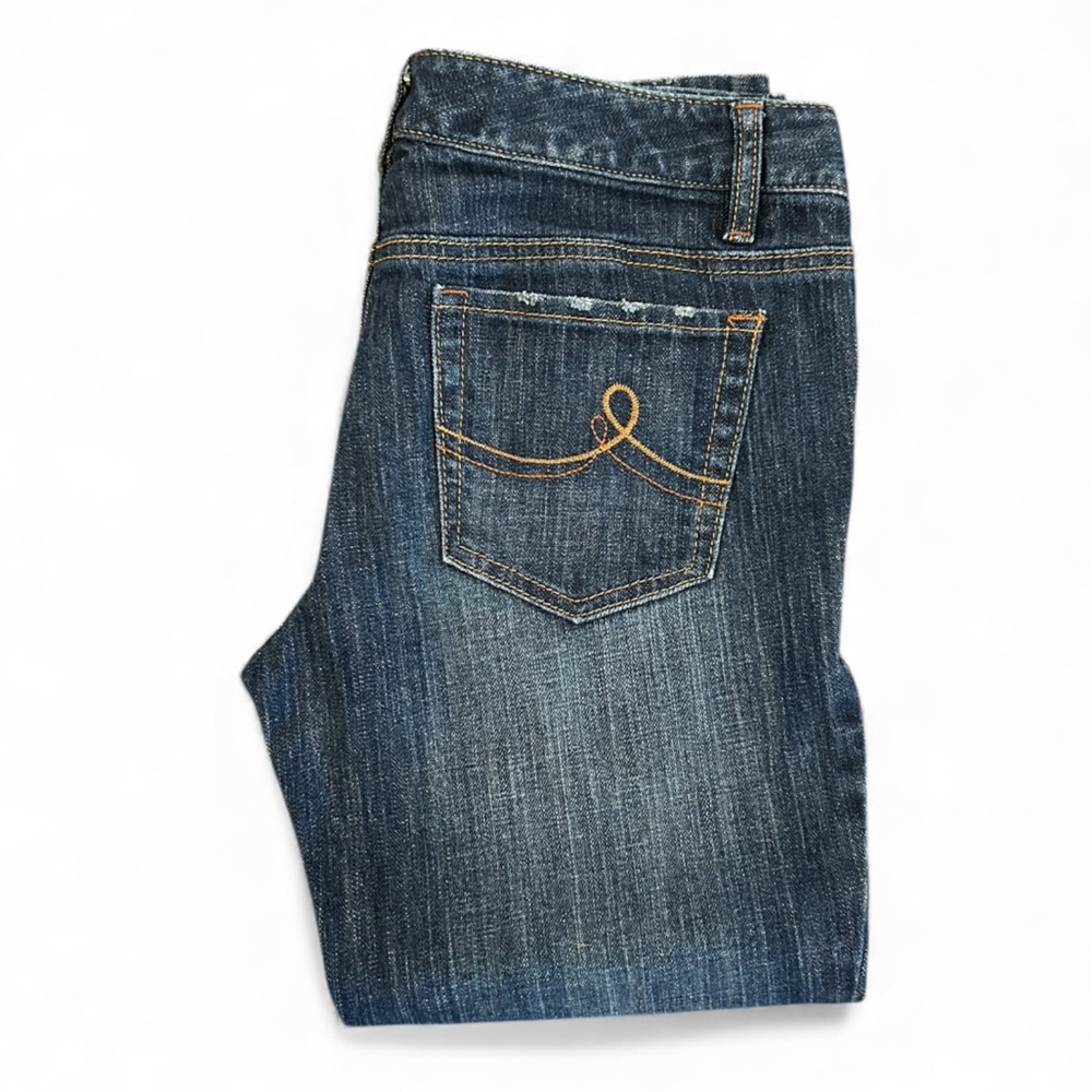 💐 LOFT Dark Wash Wide Leg Cropped Jeans - Picture 3 of 9